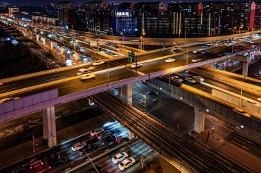 Festival sırasında Changchun, Çin 'in gece manzarası