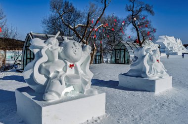 Jingyuetan 'da Kardan Adam, Changchun, Çin