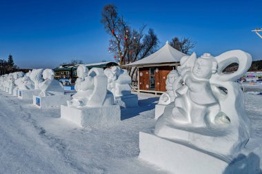 Jingyuetan 'da Kardan Adam, Changchun, Çin
