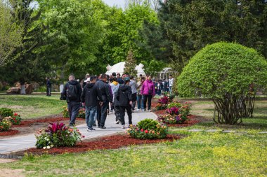 1 Mayıs 2025 'te, Mayıs Bayramı' nda Changchun Baihua Bahçesi Çiçek Festivali Çin 'in Changchun şehrinde başladı..