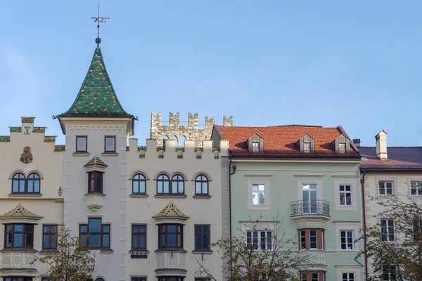 Fassaden Historischer Häuser Der Altstadt Von Brixen Autonome Provinz Bozen — Stockfoto