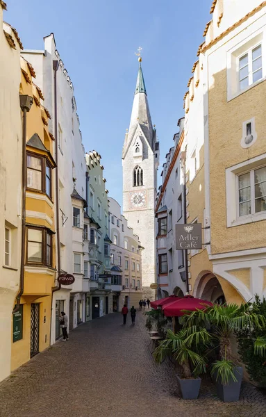 stock image Brixen, Italy - October 30, 2022: Street view in Brixen old town, Autonomous Province of Bolzano, Trentino-South Tyrol, northern Italy