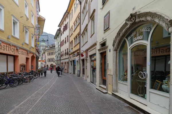 Bozen Italien November 2022 Straßenansicht Der Bozner Altstadt Autonome Provinz — Stockfoto