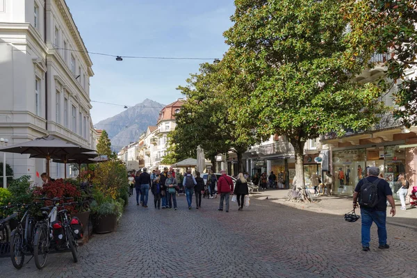 Meran Italien Oktober 2022 Straßenansicht Meran Autonome Provinz Bozen Südtirol — Stockfoto