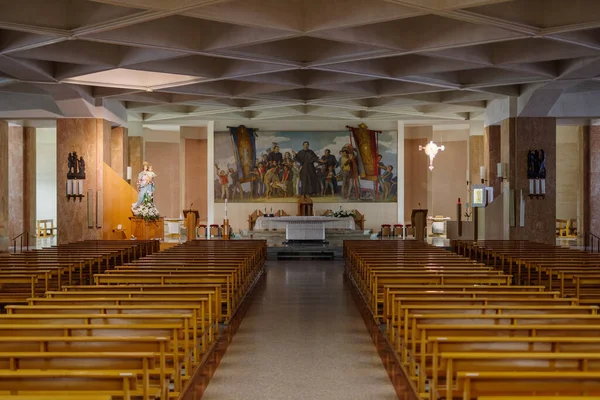 Morialdo Italy May 2022 Interior Basilica Giovanni Bosco Castelnuovo Don — Stock Photo, Image