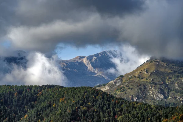 Paisaje Las Montañas Liguria Parte Los Alpes Italianos Región Del —  Fotos de Stock