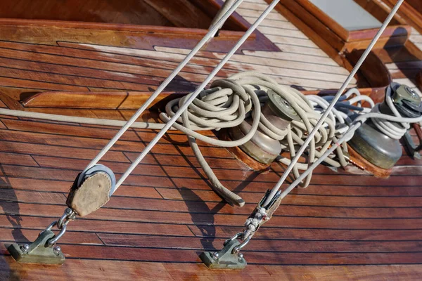 Details Van Een Zeilboot Oude Stijl — Stockfoto