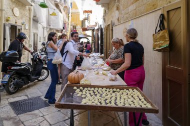 Bari, Italy - October 29, 2023: Street view in Bari old town, capital city of Apulia region, Southern Italy clipart