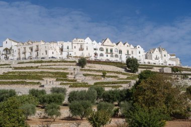 İtalya 'nın Bari ili Puglia bölgesindeki Locorotondo manzarası