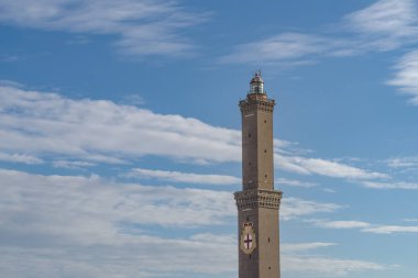 16. yüzyılda Cenova 'nın eski deniz feneri, kısaca Lanterna, İtalya