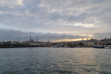 Galata Köprüsü ve İstanbul, Türkiye 'nin tarihi bölümü