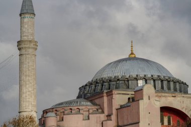 İstanbul, Türkiye 'deki Ayasofya Büyük Camii manzarası