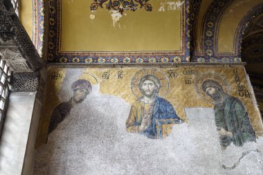 Eski bir Rum Ortodoks ataerkil bazilikası olan Ayasofya 'daki mozaik, daha sonra bir imparatorluk camisi ve şimdi de İstanbul, Türkiye' de bir müze.