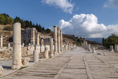 Efes 'in kalıntıları antik kent, Selcuk, İzmir, Türkiye