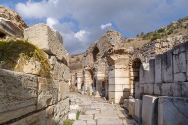 Efes 'in kalıntıları antik kent, Selcuk, İzmir, Türkiye