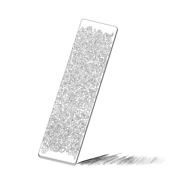 Şam çelik çubuğu, damla şeklinde desenli, metal çubuk.