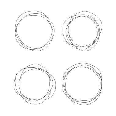 Grafik ögesi çok katmanlı el çizimi bir daire..