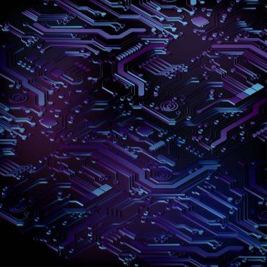 Kurulun tasviri. Teknoloji. Teknoloji. Işıldayan tahtalı bir arka plan. Vektör.