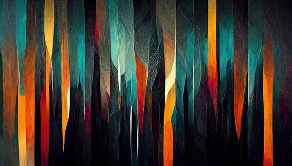 Abstract lines in dark colors illustration art design.