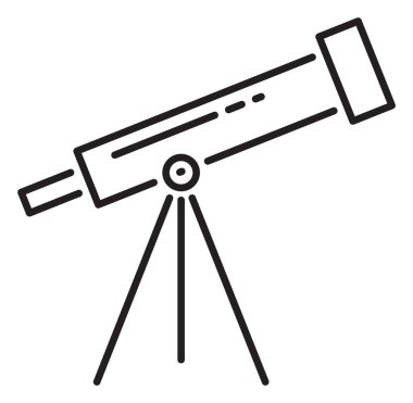 Bilgi teknolojisi teleskop vektör resimleme.