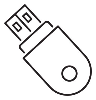 Bilgi teknolojisi flash disk vektör gösterimi.