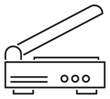 Bilgi teknolojisi tarayıcı vektör resimleme.