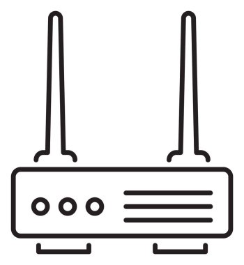 Bilgi teknolojisi yönlendirici vektör illüstrasyonu.