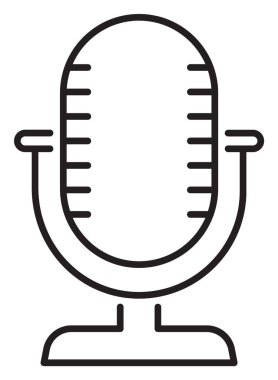 Bilgi teknolojisi mikrofon vektör çizimi.