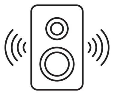 Bilgi teknolojisi konuşmacı vektör illüstrasyonu.