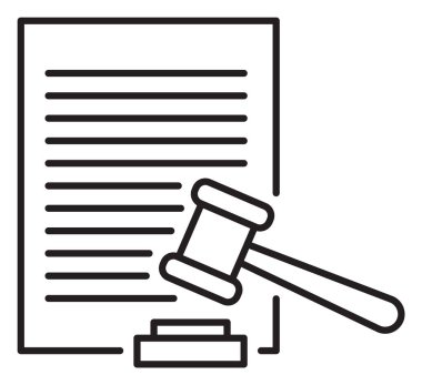 Proje yönetimi çekici, yasal belge vektör illüstrasyonu.