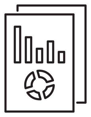 Proje yönetim sayfaları, grafikler, iş raporu vektör resmetme.