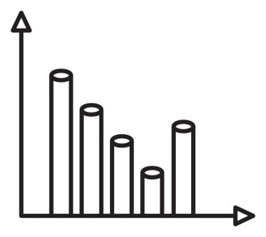 Proje yönetimi çubuk grafik vektör illüstrasyonu.