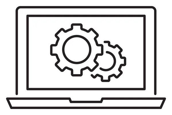 Narzędzia Informatyczne Ikona Wektora Laptopa Ilustracja — Wektor stockowy