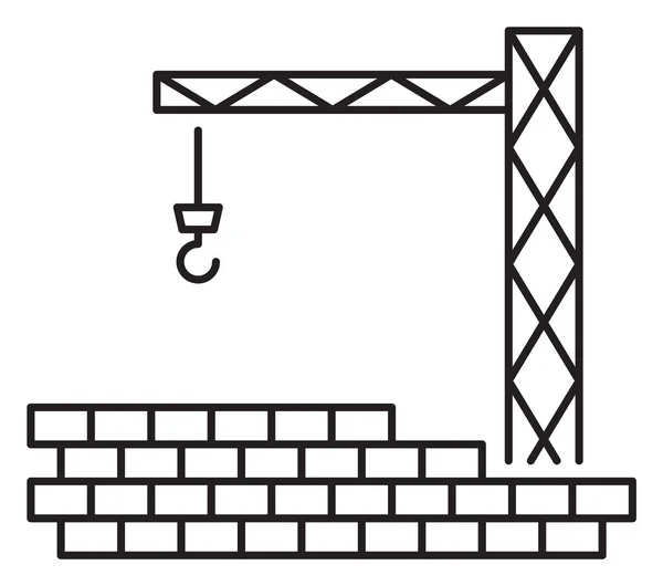 Ladrillos Gestión Proyectos Grifo Ilustración Del Icono Del Vector Construcción — Vector de stock