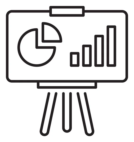 Project Management Scoreboard Charts Business Presentation Vector Icon Illustration — Stock Vector
