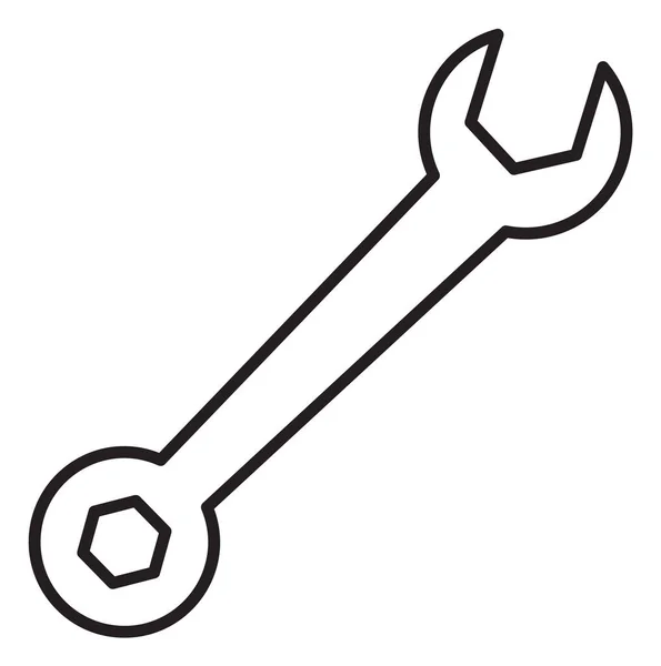 Project Management Wrench Configuration Vector Icon Illustration — Stock Vector