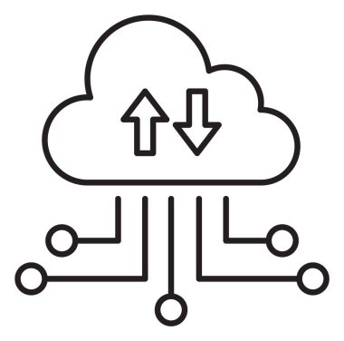 Proje yönetimi okları, bulut depolama vektör resimleme.