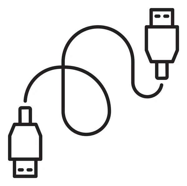 Gestión Proyectos Datos Cable Vector Icono Ilustración — Vector de stock