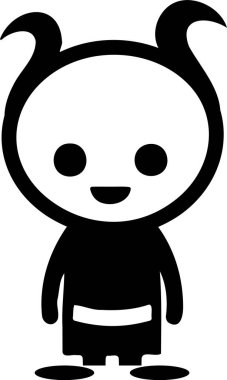 Şeffaf bir arka planda şirin bir Cadılar Bayramı maskotu çizimi.