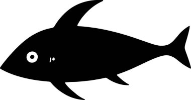 Balık silueti huzurlu ve zarif bir şekilde yüzüyor, sükunet ve özgürlük havası yayıyor..