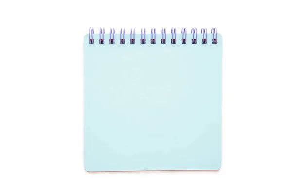 Cuaderno Aislado Sobre Fondo Blanco Vista Superior —  Fotos de Stock