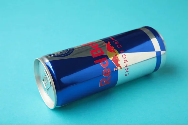 Mykolaiv Ucrânia Maio 2023 Red Bull Energy Drink Can Com — Fotografia de Stock