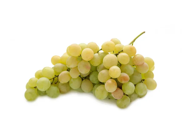 Зелений Виноград Ізольований Білому Тлі Вид Зверху — стокове фото