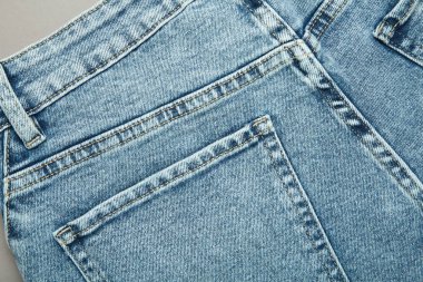 Kot pantolon, moda desenli kot pantolon. Üst görünüm