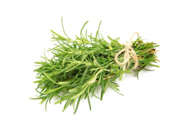 Beyaz arka planda izole edilmiş taze biberiye. Üst görünüm