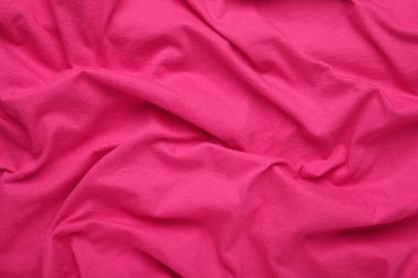 Kumaş tekstil endüstrisinin pembe pamuk dokusu rengi. Üst görünüm