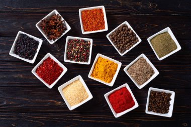 Baharat karışımı. Hint yemeği geçmişi. Üst görünüm