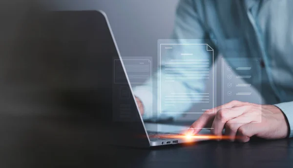 Bilgisayarda iş analizi ve veri yönetim sistemi, e-belge üzerinde e-imza ve sanal ekran üzerinde sanal not defteri, elektronik imza, kağıtsız ofis kavramı