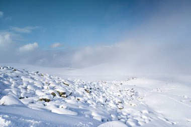 Beautiful Winter Mountain Landscape with Snowy Stones .Vitosha Mountain, Bulgaria