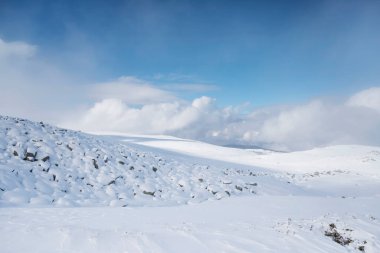 Beautiful Winter Mountain Landscape with Snowy Stones .Vitosha Mountain, Bulgaria